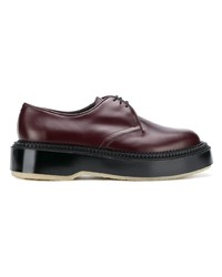 Chaussures derby en cuir bordeaux Undercover