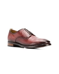 Chaussures derby en cuir bordeaux Officine Creative