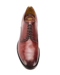 Chaussures derby en cuir bordeaux Officine Creative