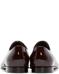 Chaussures derby en cuir bordeaux Burberry