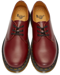 Chaussures derby en cuir bordeaux Dr. Martens