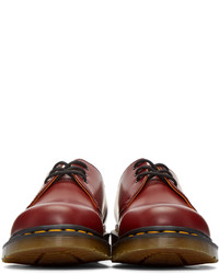 Chaussures derby en cuir bordeaux Dr. Martens