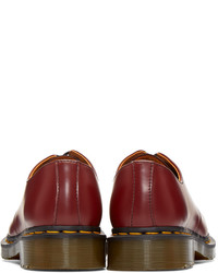 Chaussures derby en cuir bordeaux Dr. Martens