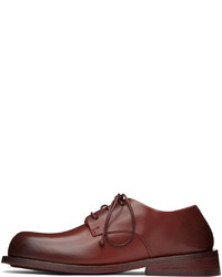 Chaussures derby en cuir bordeaux Marsèll