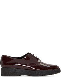 Chaussures derby en cuir bordeaux Robert Clergerie