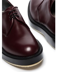 Chaussures derby en cuir bordeaux Adieu Paris