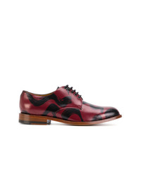 Chaussures derby en cuir bordeaux Vivienne Westwood MAN