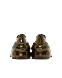 Chaussures derby en cuir dorées Maison Margiela