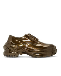 Chaussures derby en cuir dorées Maison Margiela
