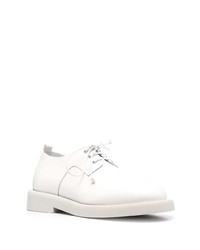 Chaussures derby en cuir épaisses blanches Marsèll