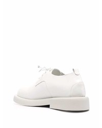 Chaussures derby en cuir épaisses blanches Marsèll