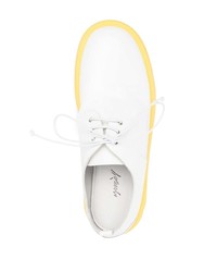 Chaussures derby en cuir épaisses blanches Marsèll