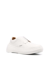 Chaussures derby en cuir épaisses blanches Hevo