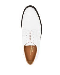 Chaussures derby en cuir épaisses blanches Common Projects