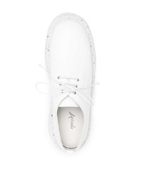 Chaussures derby en cuir épaisses blanches Marsèll