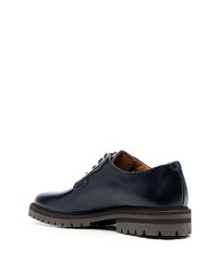 Chaussures derby en cuir épaisses bleu marine Common Projects