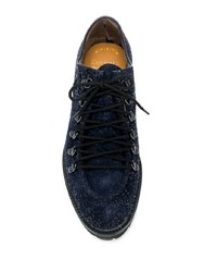 Chaussures derby en cuir épaisses bleu marine Doucal's
