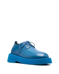 Chaussures derby en cuir épaisses bleues Marsèll