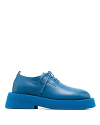 Chaussures derby en cuir épaisses bleues Marsèll