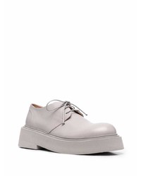 Chaussures derby en cuir épaisses grises Marsèll