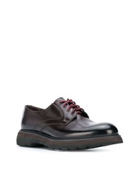 Chaussures derby en cuir épaisses marron foncé Doucal's