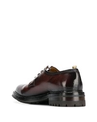 Chaussures derby en cuir épaisses marron foncé Officine Creative