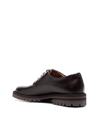 Chaussures derby en cuir épaisses marron foncé Common Projects