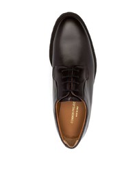 Chaussures derby en cuir épaisses marron foncé Common Projects