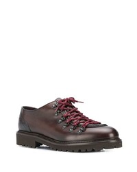 Chaussures derby en cuir épaisses marron foncé Doucal's