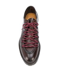 Chaussures derby en cuir épaisses marron foncé Doucal's