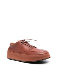 Chaussures derby en cuir épaisses marron Marsèll