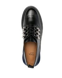 Chaussures derby en cuir épaisses noires Toga Virilis