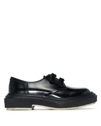 Chaussures derby en cuir épaisses noires Adieu Paris