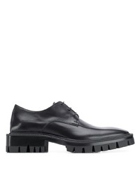 Chaussures derby en cuir épaisses noires Balenciaga