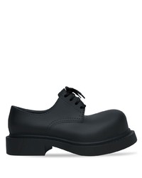 Chaussures derby en cuir épaisses noires Balenciaga