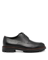 Chaussures derby en cuir épaisses noires Bally