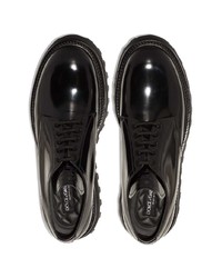 Chaussures derby en cuir épaisses noires Dolce & Gabbana