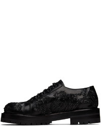 Chaussures derby en cuir épaisses noires Versace