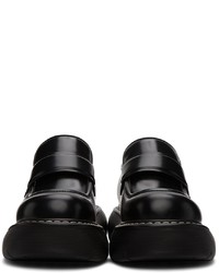Chaussures derby en cuir épaisses noires Bottega Veneta