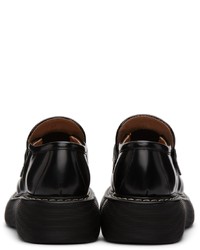 Chaussures derby en cuir épaisses noires Bottega Veneta