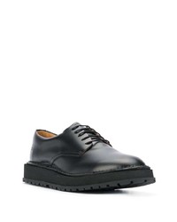 Chaussures derby en cuir épaisses noires Buttero