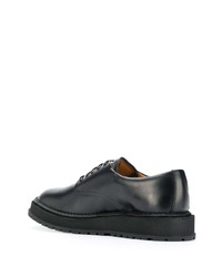 Chaussures derby en cuir épaisses noires Buttero