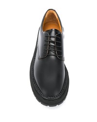 Chaussures derby en cuir épaisses noires Buttero