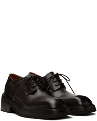 Chaussures derby en cuir épaisses noires Marsèll