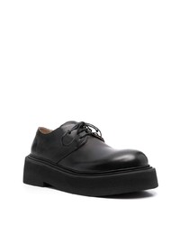 Chaussures derby en cuir épaisses noires Marsèll