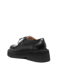 Chaussures derby en cuir épaisses noires Marsèll