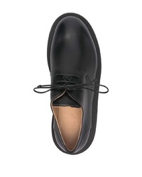 Chaussures derby en cuir épaisses noires Marsèll