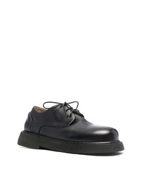 Chaussures derby en cuir épaisses noires Marsèll