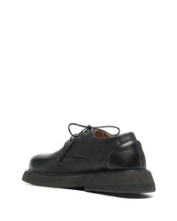 Chaussures derby en cuir épaisses noires Marsèll