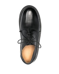 Chaussures derby en cuir épaisses noires Marsèll